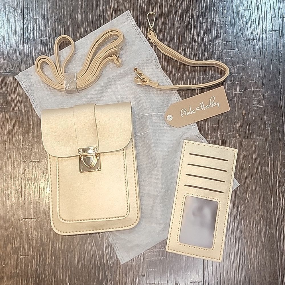 Pink Haley Cream Crossbody Bag